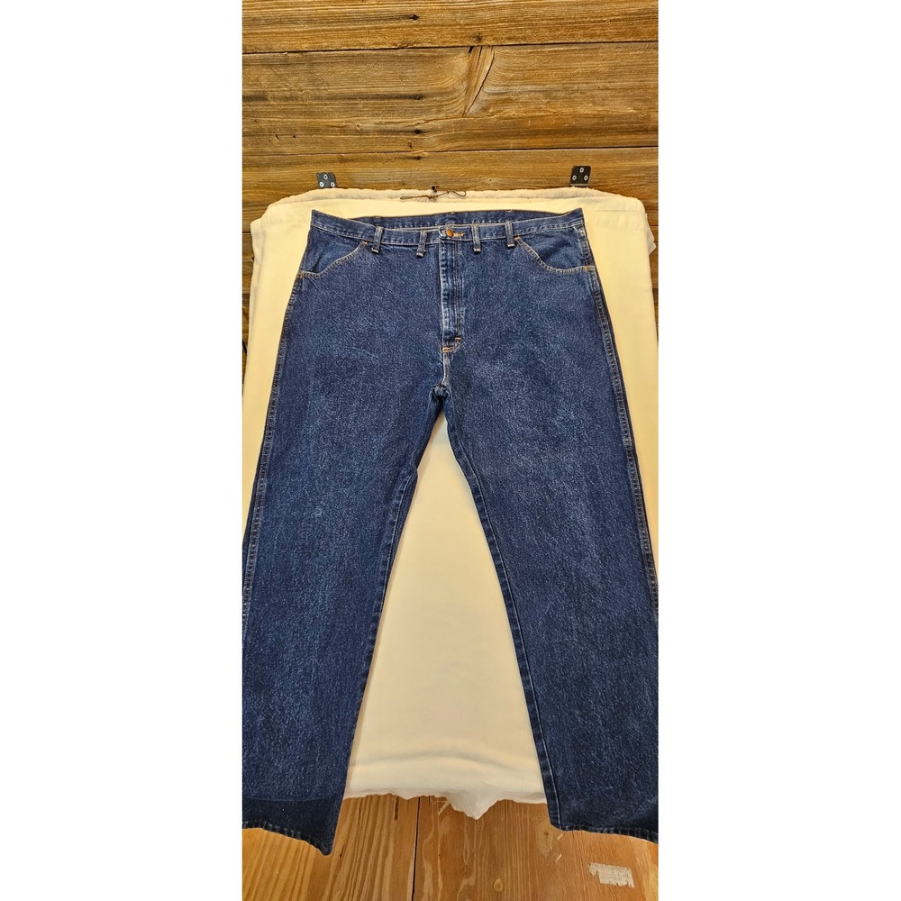 Rustler Mens Regular Fit Straight Leg Jeans Dark Wash Denim 44 x 32 1087619PW
